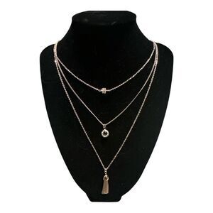 MixIt Gold Tone Three Tiered Necklace
